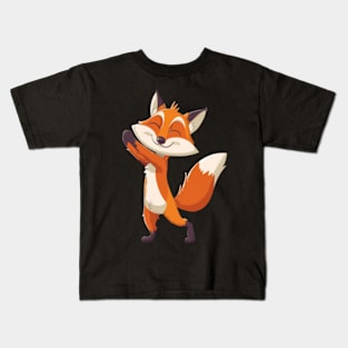 Twirling Dancing Fox Kids T-Shirt